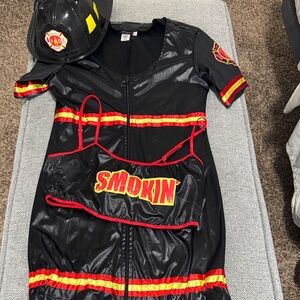 Dreamgirl Smokin' Firefighter Costume - Black and Red